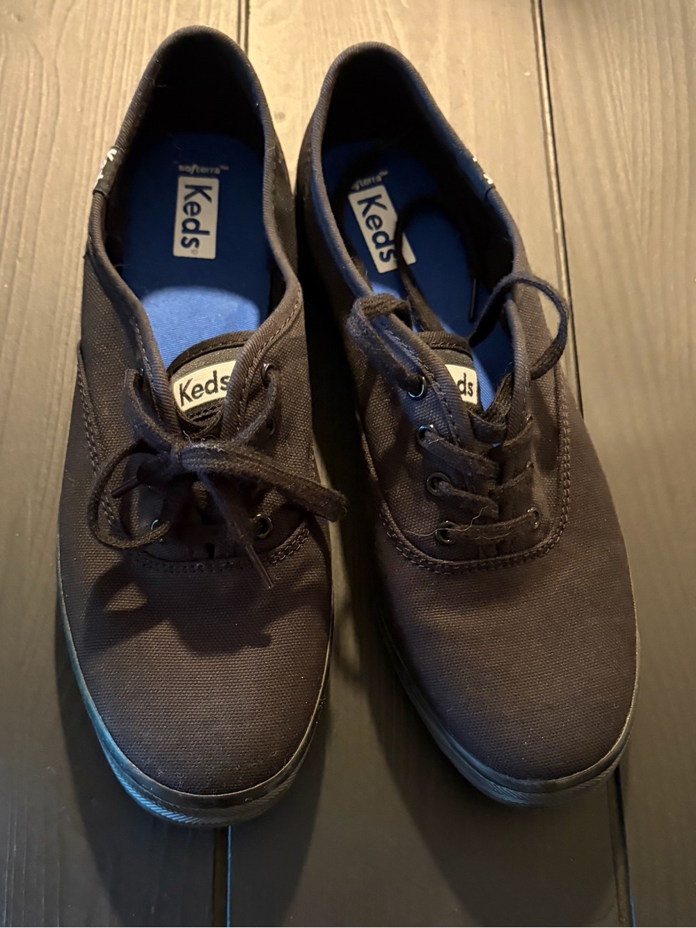 Keds Canvas Lace-Up Shoes - Black